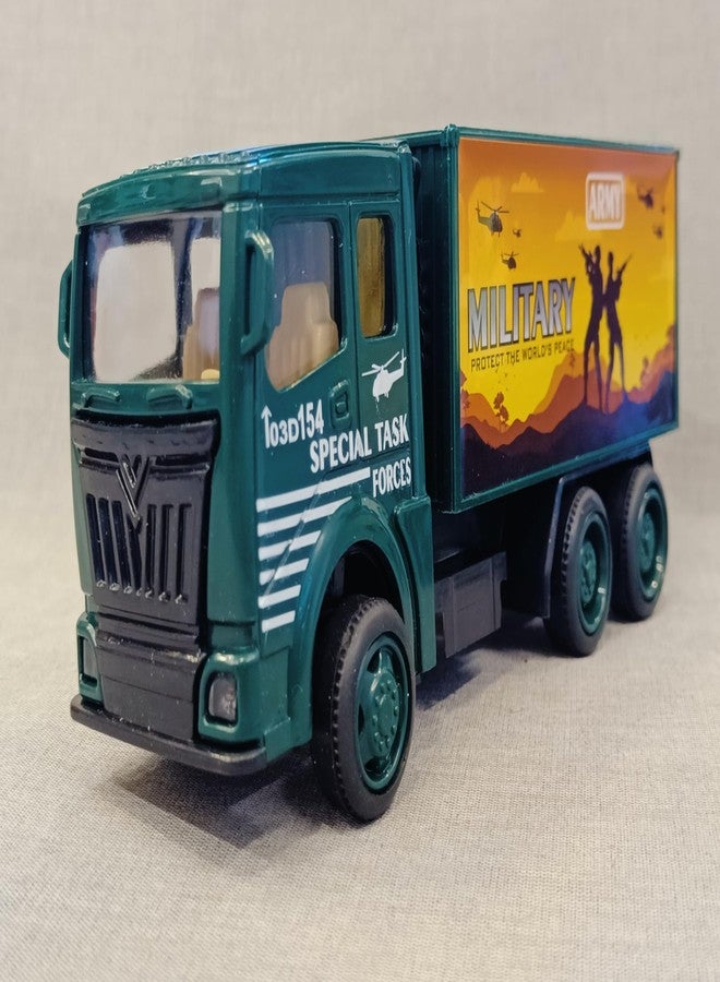 Stylbase Kids' Vehicle Toy | Friction-Powered Wheel Truck Scale Model Mini Auto Toy Truck | Boys and Girls Ages 1-5 (Military TRCK) - Image 1